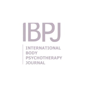 The logo for the International Body Psychotherapy Journal (IBPJ) with the journal’s name written below the initials in uppercase letters on a light gray background.